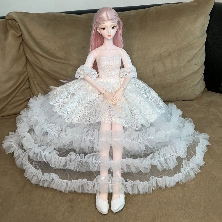 Đầm Cưới Xinh Xắn Cho Búp Bê Barbie 60cm 4.18 60cm