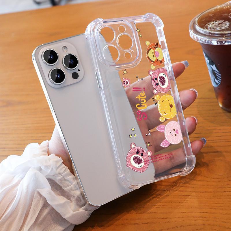 Ốp Điện Thoại TPU Mềm Trong Suốt Chống Sốc In Hình Động Vật Dễ Thương Cho IPhone 11 14 13 12 Pro Max XS X XR 7 + 8 6 6S Plus Sự Bảo Vệ