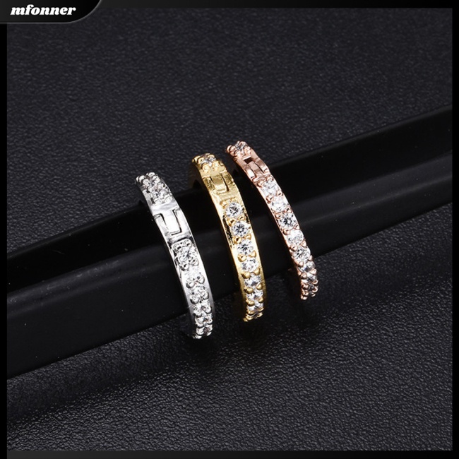 Bông Tai Hình Tròn Nhỏ Đính Đá Zircon Thời Trang Cho Nữ