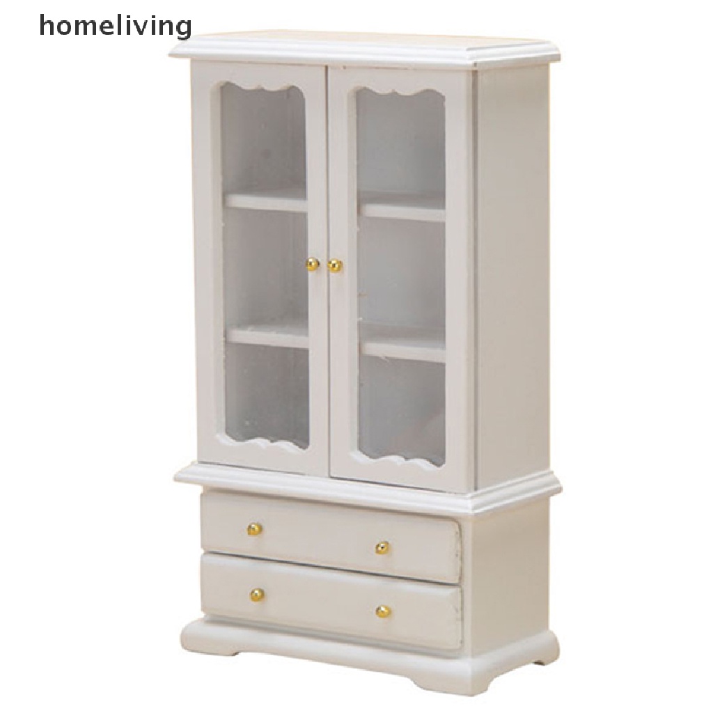 Mô Hình Tủ Sách Hai Cửa Mini Tỷ Lệ 1: 12 Dùng Để Trang Trí Nhà Búp Bê