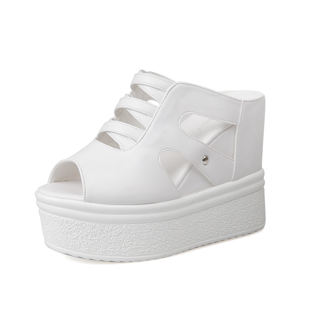 Sandal Đế Xuồng 12cm Hở Ngón Thiết Kế Mới Thời Trang Mùa Hè Dành Cho Nữ