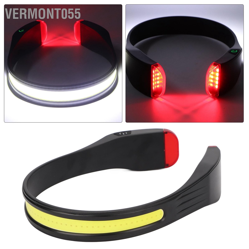 Vermont055 Đèn Pha LED Nhẹ Mềm Ánh Sáng Đỏ IPX4 Chống Nước Thoải Mái Di Động COB Đội Đầu Cho Cắm Trại Ngoài Trời