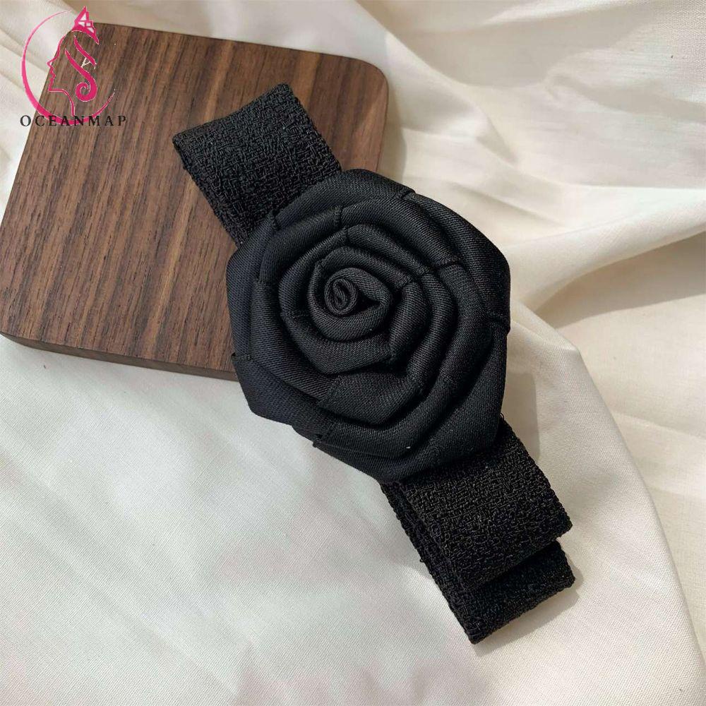 Kẹp Tóc Hình Nơ Màu Đen Phong Cách Pháp Thanh Lịch Cho Nữ