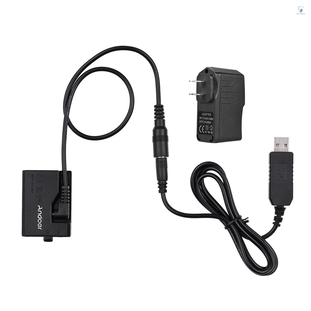 Pin Sạc Andoer ACK-E10 5V Cổng USB Cho LP-E10 / Kiss X50 / Kiss X70 / 1100D / 1200D / 1300D / 200D / 400D / 1000D / 400D / 1000D