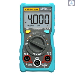 Richmeters 404a digital multimeter auto-ranging ammeter true-rms smart ncv portable 4000 counts lcd display auto range ac/dc voltage current measurement tools