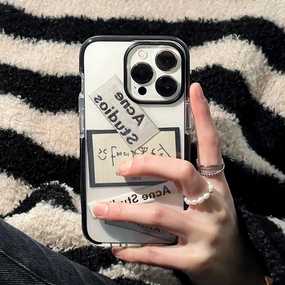 Ốp Điện Thoại TPU Dẻo Trong Suốt Họa Tiết Logo Thời Trang Chống Sốc Cho IPhone 11 12 13 14 Pro Max