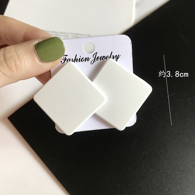 Bông Tai Hình Vuông Bằng Acrylic Màu Sắc Ngọt Ngào Phong Cách Hàn Quốc Cho Nữ