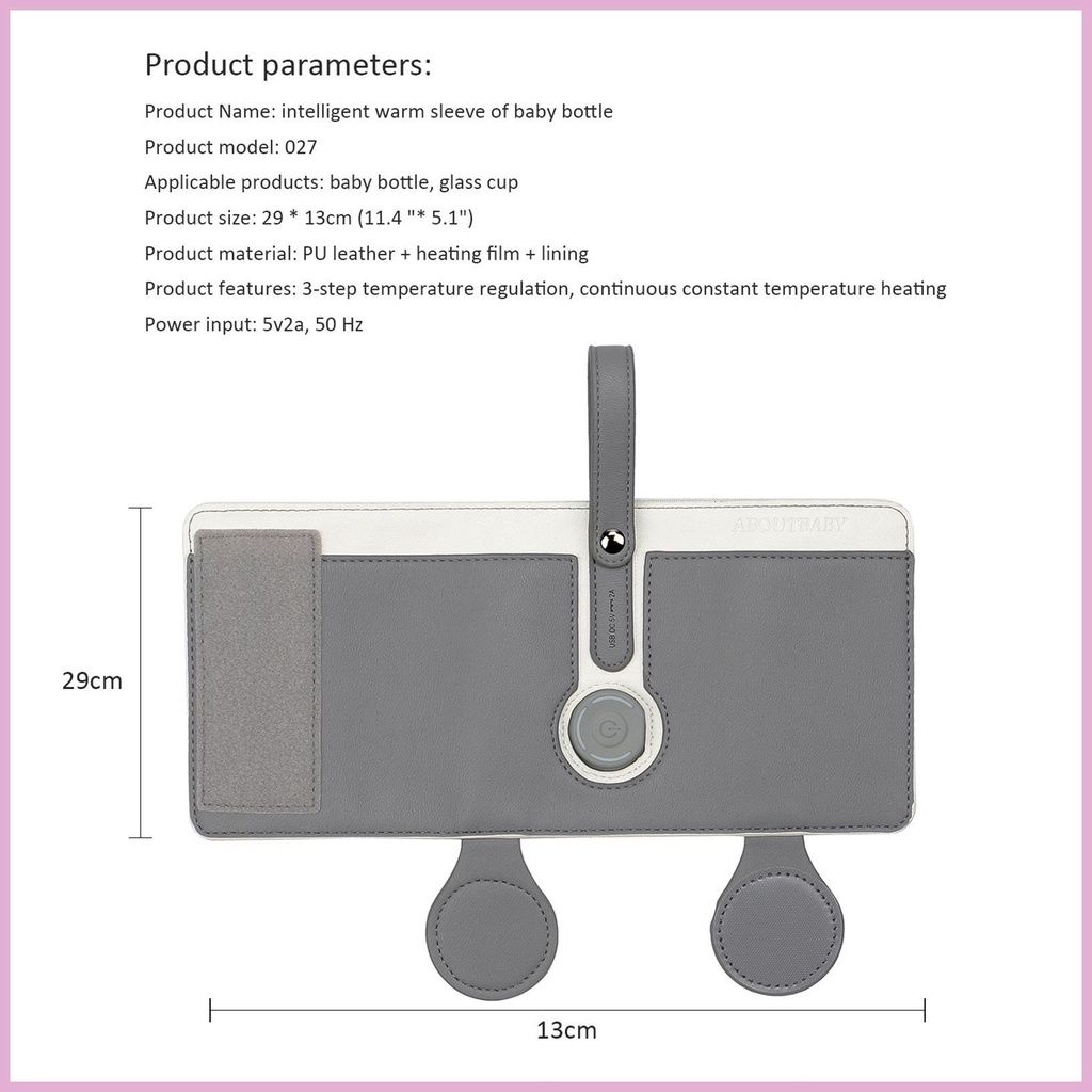 Túi Hâm Nóng Bình Sữa USB Cách Nhiệt Thông Minh Cho Bé