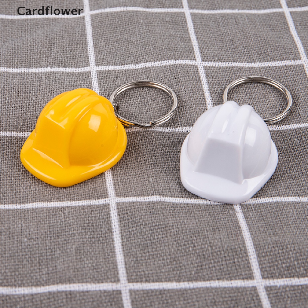 < Cardflower > Móc Khóa Mũ Bảo Hiểm Cứng An Toàn Sáng Tạo Làm Quà Tặng Trang Sức Chìa Khóa