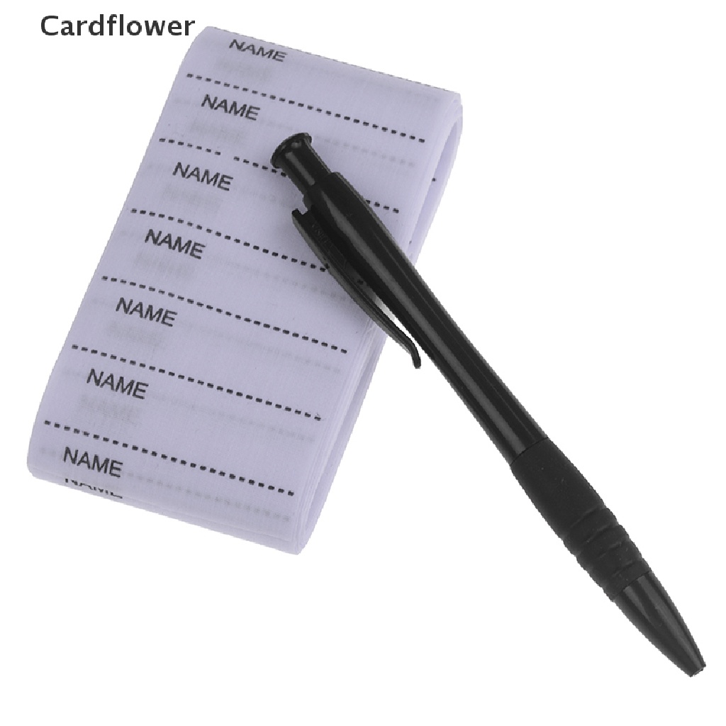 < Cardflower > Bộ Nhãn Tên Bằng Sắt Màu Trắng Có Thể Giặt Được Dùng Để Đánh Dấu Quần Áo