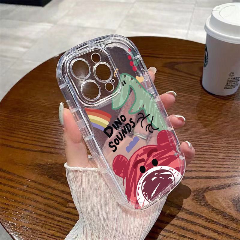 ✅Ốp Điện Thoại Mềm Trong Suốt Chống Sốc In Hình Khủng Long Cho Iphone 1213 / xs / 14 8p 7 xr 11 promax