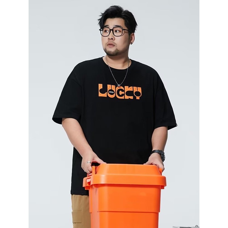 Áo Thun Cotton Tay Ngắn Cổ Tròn Dáng Rộng Có Size M-8XL Dành Cho Nam Giới