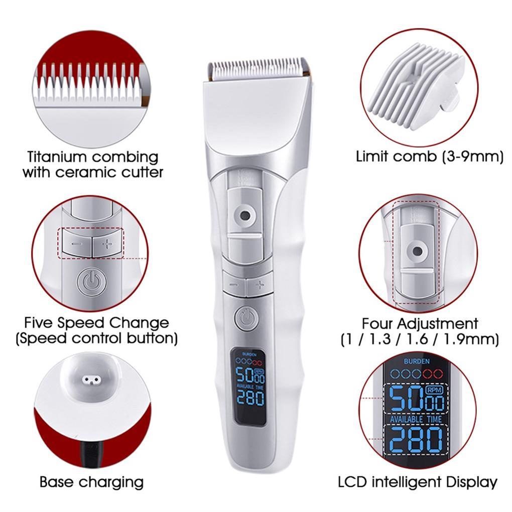 Tông Đơ Điện Cắt Tóc Có Thể Sạc Lại Cho Nam Nữ