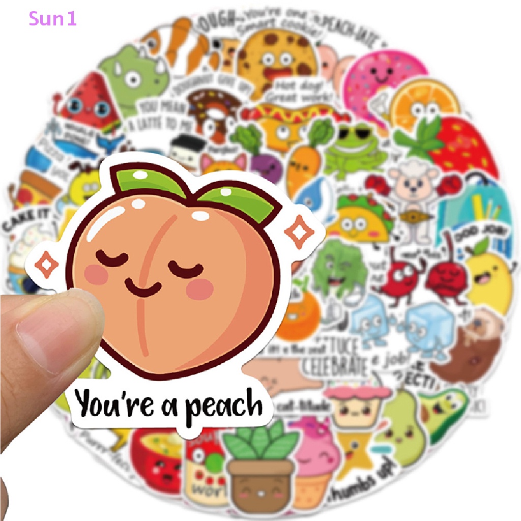 Set 50 Miếng Dán Hoạt Hình Trang Trí Đa Năng