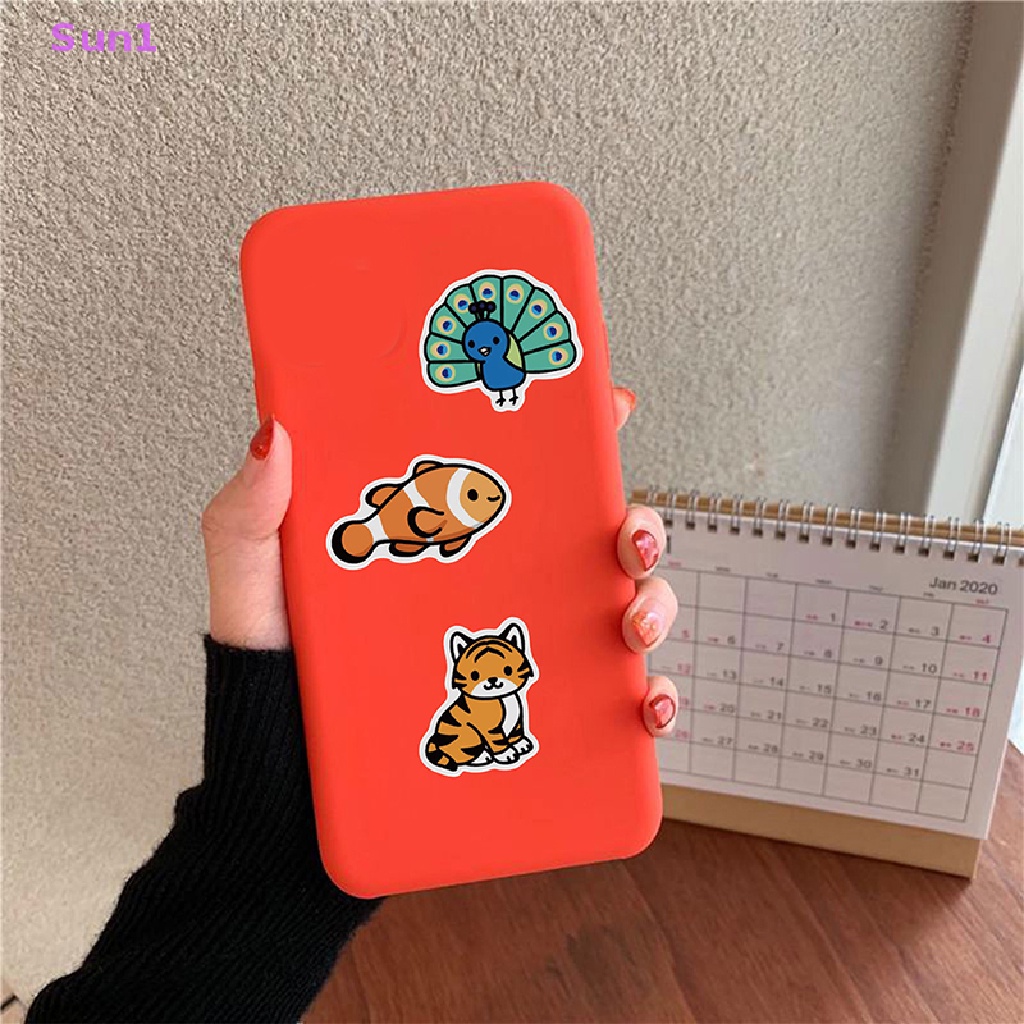 Set 1: 100 Sticker Hình Động Vật Hoạt Hình Dễ Thương Dán Trang Trí Xe Hơi / Xe Máy / Laptop