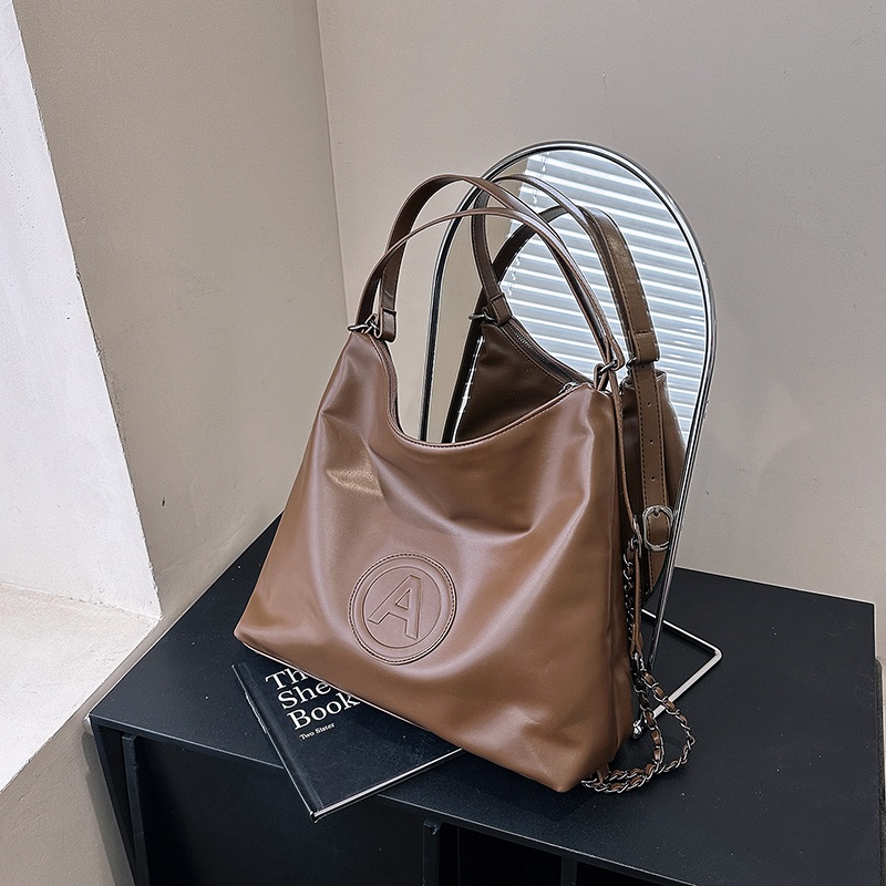 Túi Xách Da PU Đeo Chéo Màu Trơn Thời Trang Chất Lượng Cao Cho Nữ