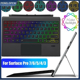 Bàn phím bluetooth không dây ft-1089d có đèn nền cảm ứng cho microsoft surface pro 3 4 5 6 7
