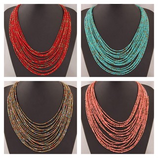 1 Vòng Cổ Xỏ Hạt Xỏ Cơm Phong Cách Bohemian Dân Tộc Cá Tính Thời Trang