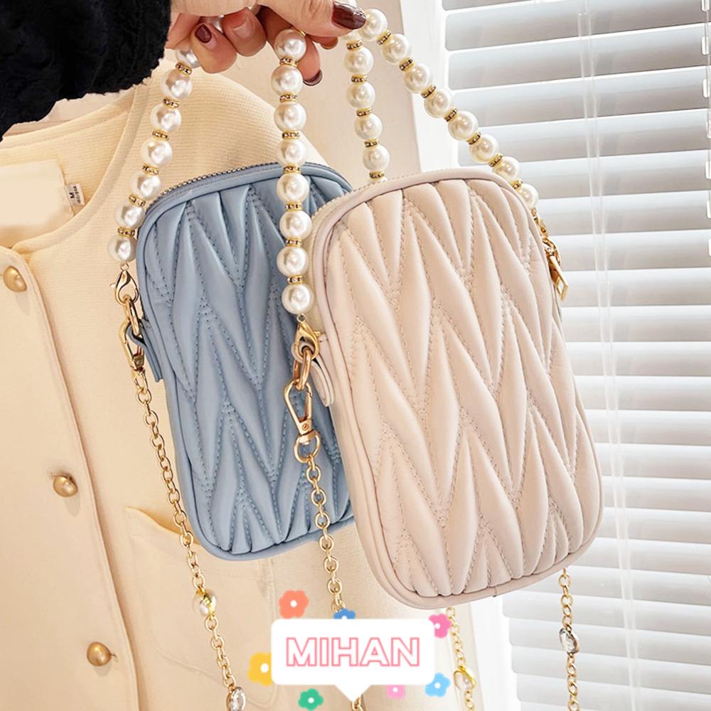 Túi Đeo Vai Bằng Da PU Phối Dây Xích Thời Trang MIHAN1
