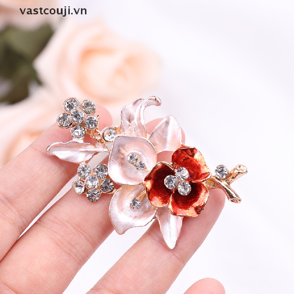 Ghim Cài Áo Hình Hoa Đính Đá Pha Lê Cỡ Lớn Thời Trang Cho Nữ