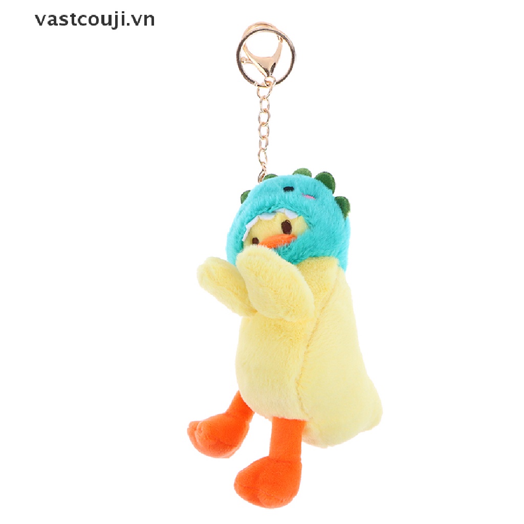 Móc Khóa Hình Vịt Nhồi Bông Gắn Ba Lô Sáng Tạo Vui Nhộn
