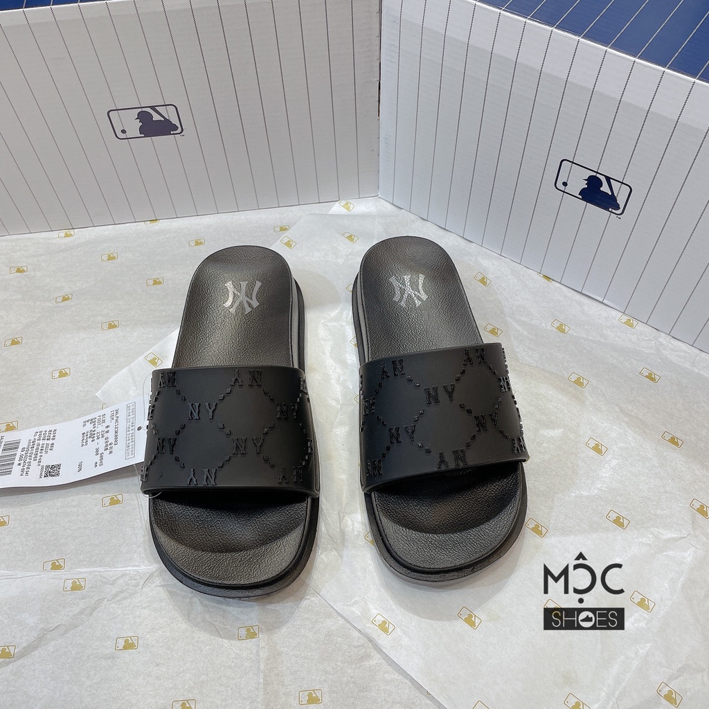 Dép MLB Mound Dia MONOGRAM - màu Đen - Code: 3ALPAC1-50BKS