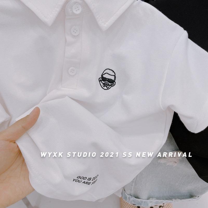 Áo Thun Cotton Ngắn Tay In Họa Tiết Thời Trang Mùa Hè Hàn Quốc Cho Bé Trai