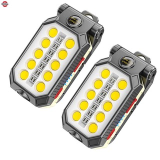 Đèn pin cầm tay đèn làm việc đèn sửa chữa ô tô đèn chiếu sáng mạnh đèn pin led cob đèn cắm trại có thể điều chỉnh sạc usb đèn pin chống nước thiết kế nam châm