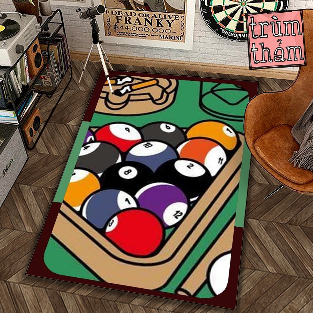 Thảm Trang Trí Bóng Bi A Billiards Tranh Số Hoá Digital Art Decor Phòng Ngủ Phòng Khách Văn Phòng