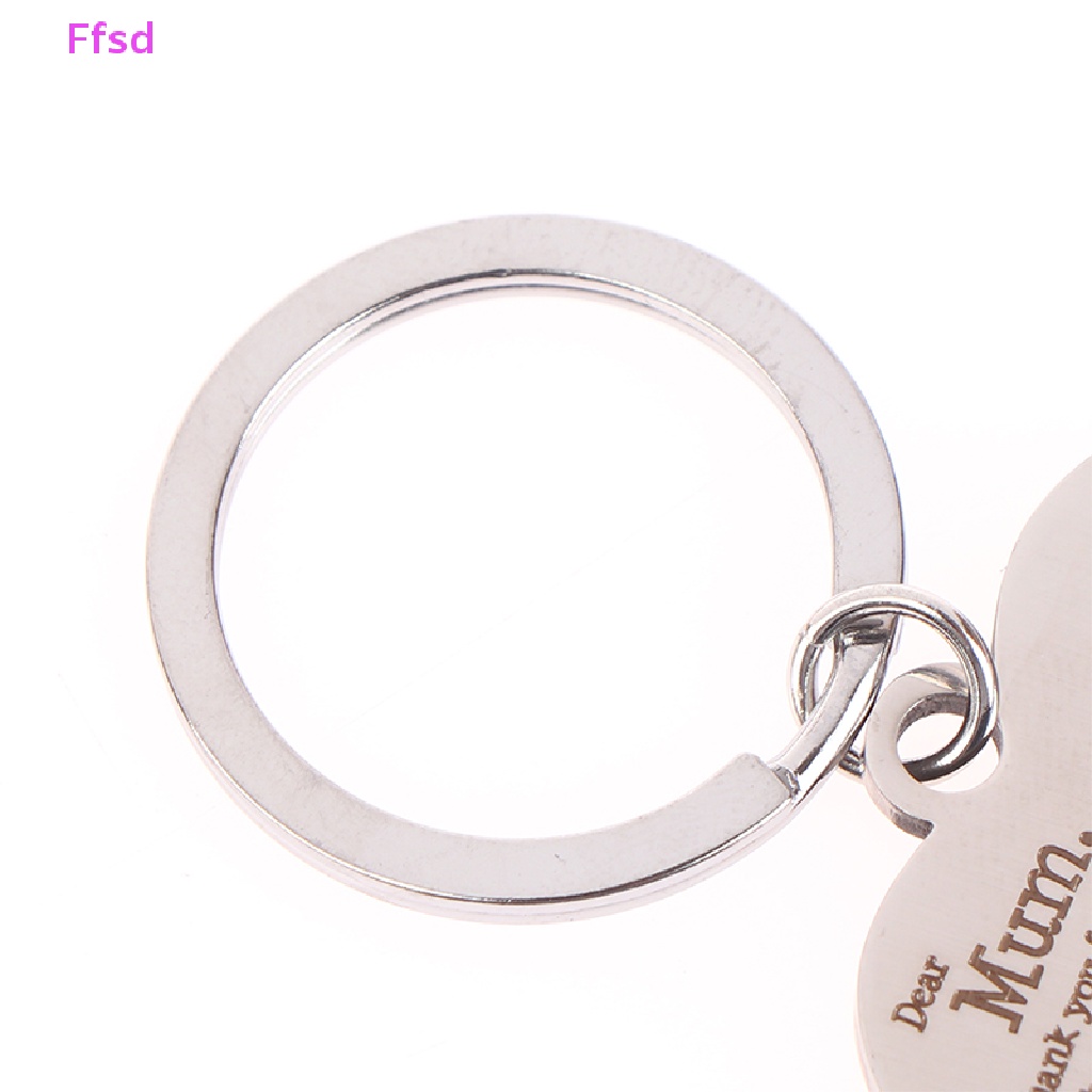 1 Móc Khóa Hình Trái Tim Bằng Thép Không Gỉ