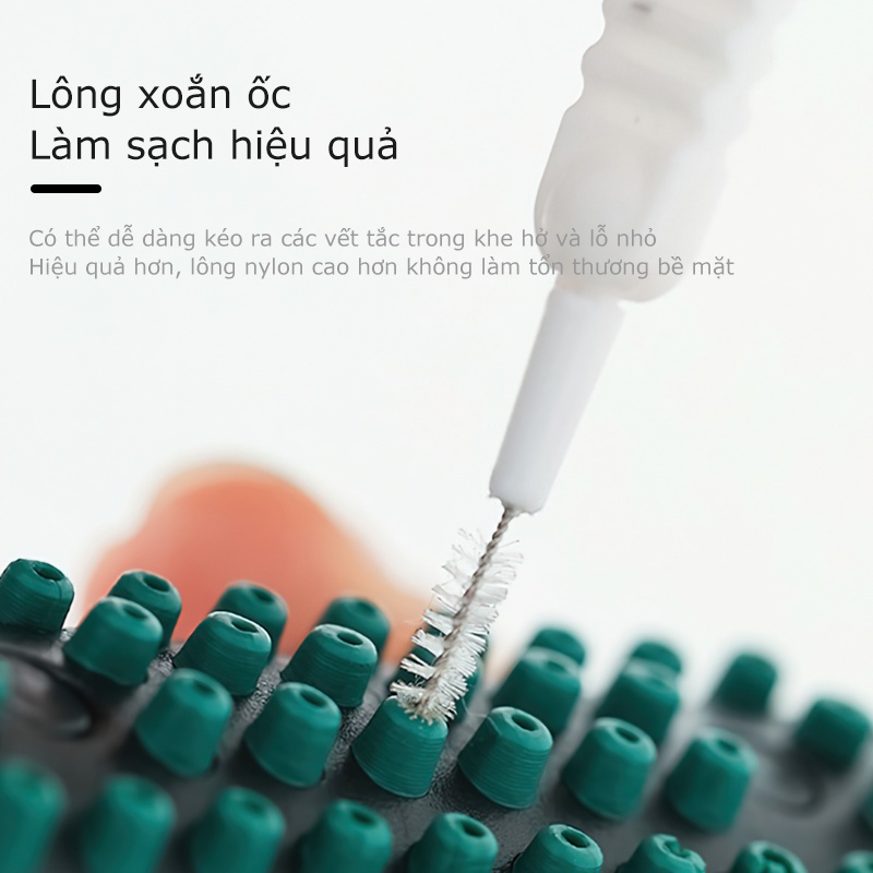 Bàn chải mini làm sạch loa +cổng sạc điện thoại và vòi sen --GL602