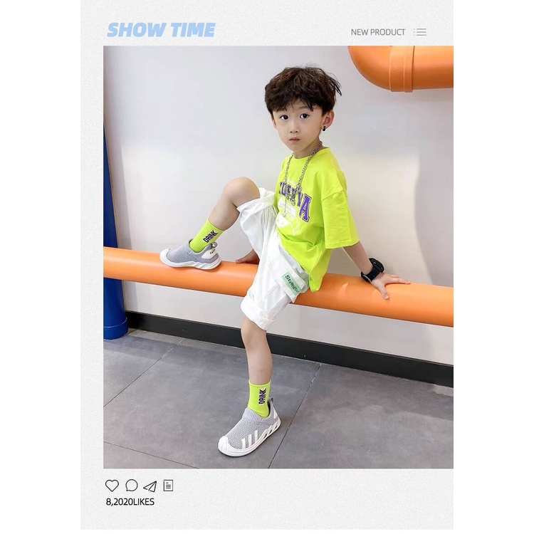 Giày Thể Thao Đế Mềm Phối Lưới Mỏng Thoáng Khí Thời Trang Xuân Hè 2023 Cho Bé