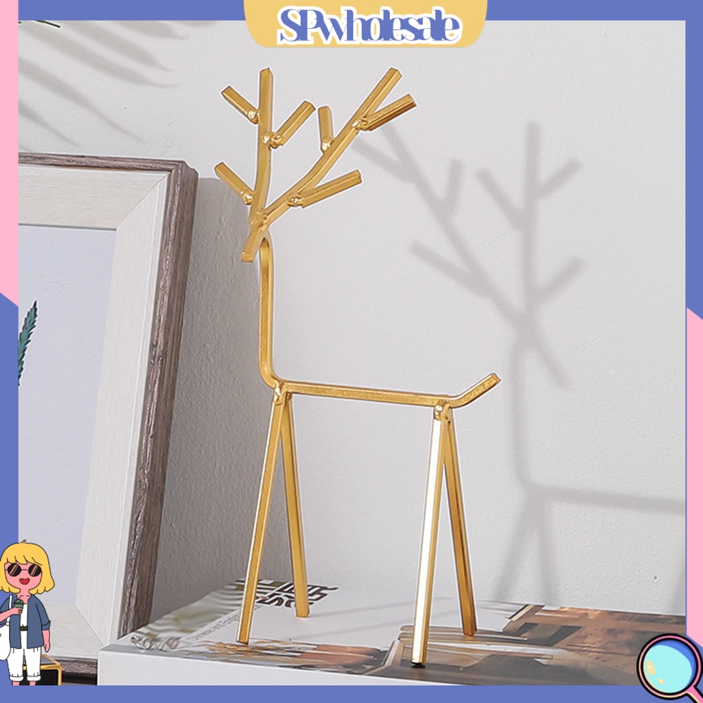 <SPwholesale> Giá Đỡ Trưng Bày Bông Tai Bằng Sắt Hình Hươu Đa Năng Thời Trang Cho Phòng Ngủ