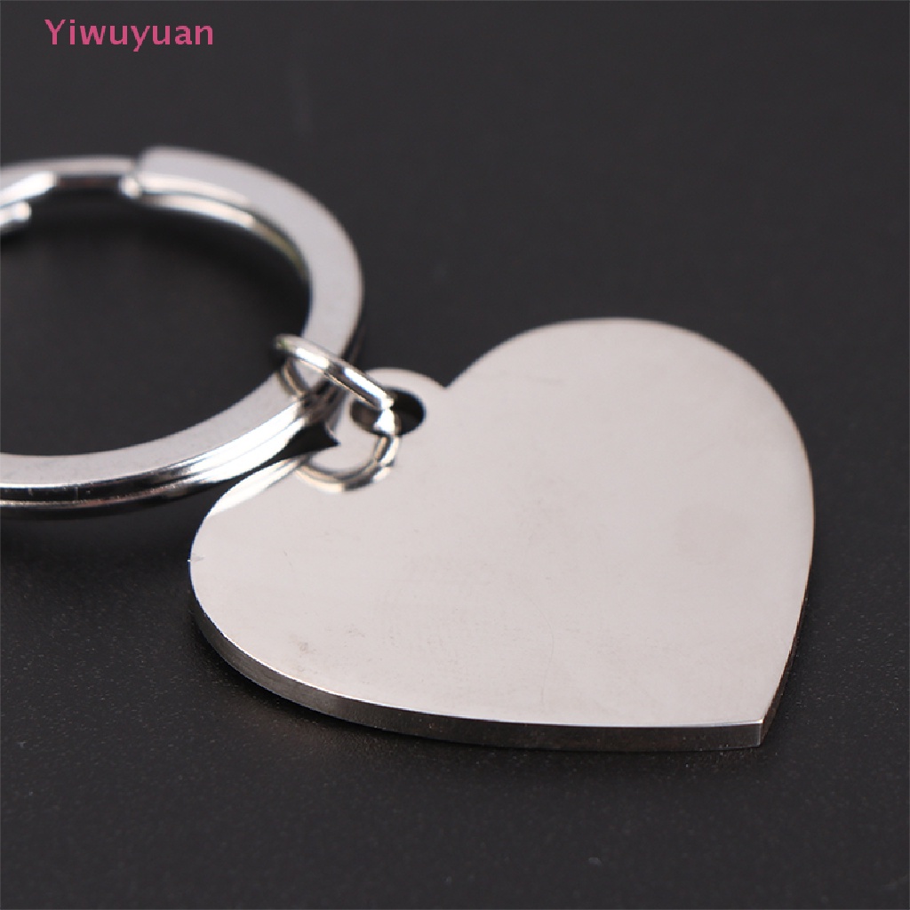 1 Móc Khóa Hình Trái Tim Bằng Thép Không Gỉ Mới