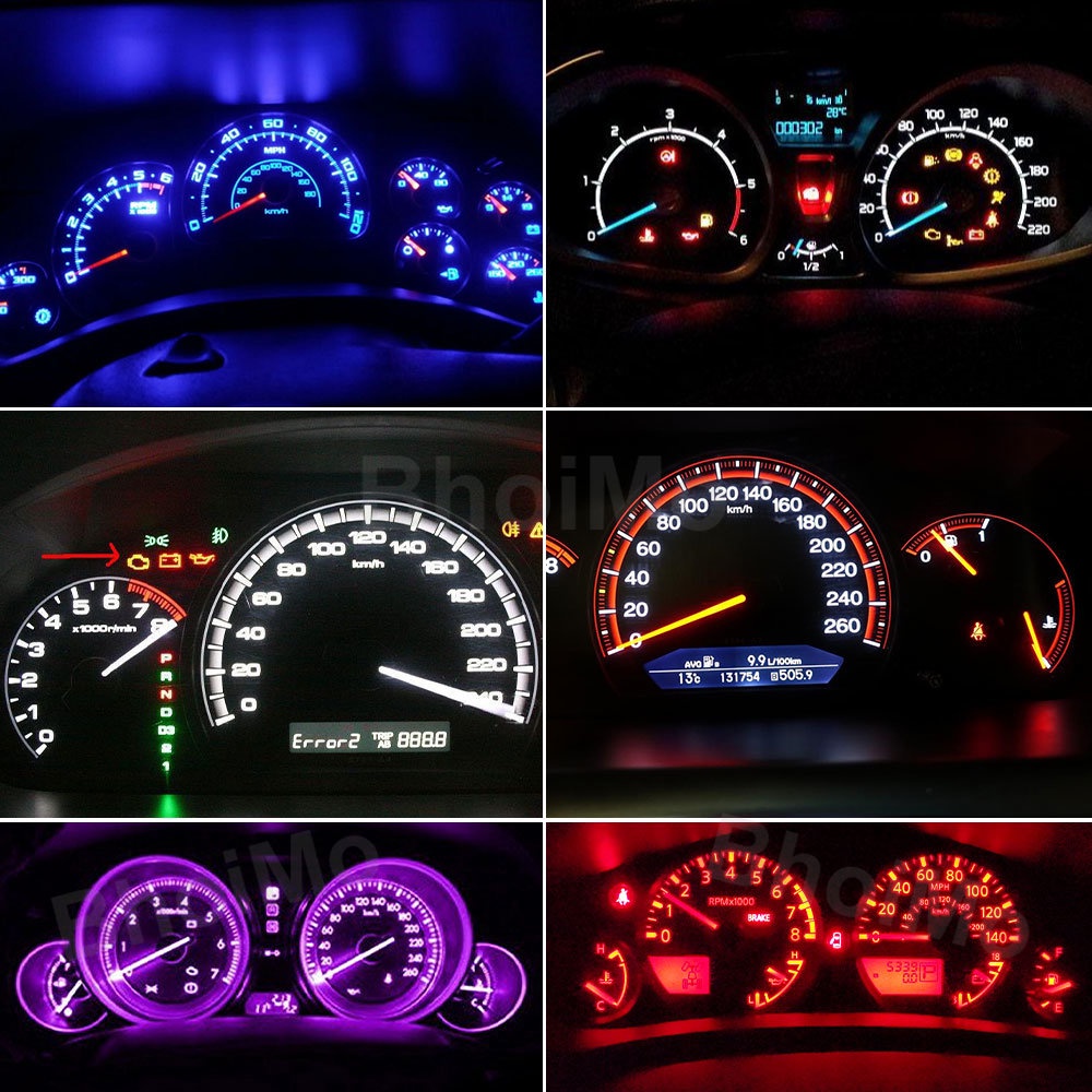 Đèn LED T5 2021 9SMD W3W 3014 17 73 74 27 21 T5 DC12V Chuyên Dụng Cho Bảng Điều Khiển Xe Hơi