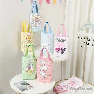 Túi đựng cốc bằng vải bạt hoạt hình túi đựng chai nước cinnamoroll túi đựng cốc cầm tay túi đựng cốc nước túi đựng ô phụ kiện cốc nước