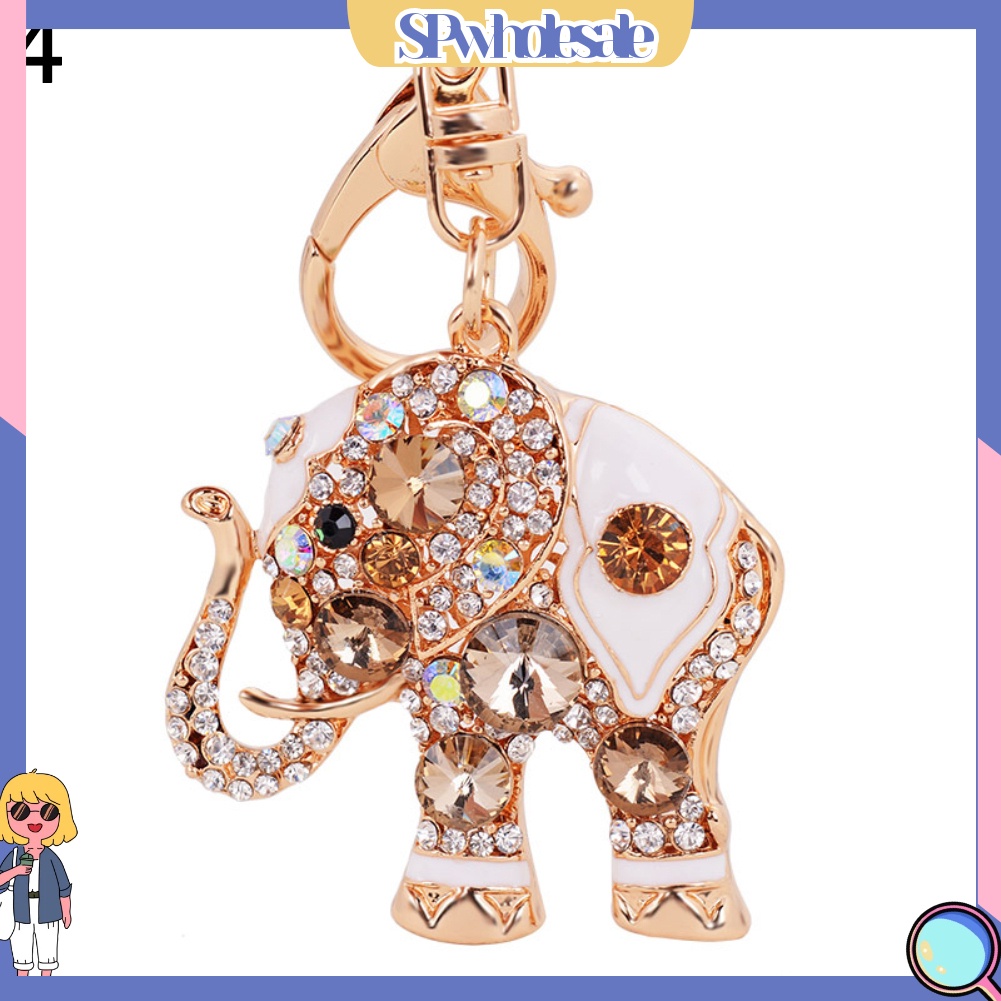 <SPwholesale> Móc Khóa Hình Chú Voi Đính Đá Dễ Thương