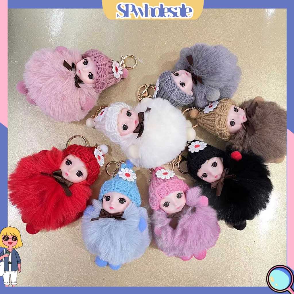 <SPwholesale> Móc Khóa Búp Bê Hoạt Hình Nhồi Bông Đáng Yêu Bằng Silicon Mềm