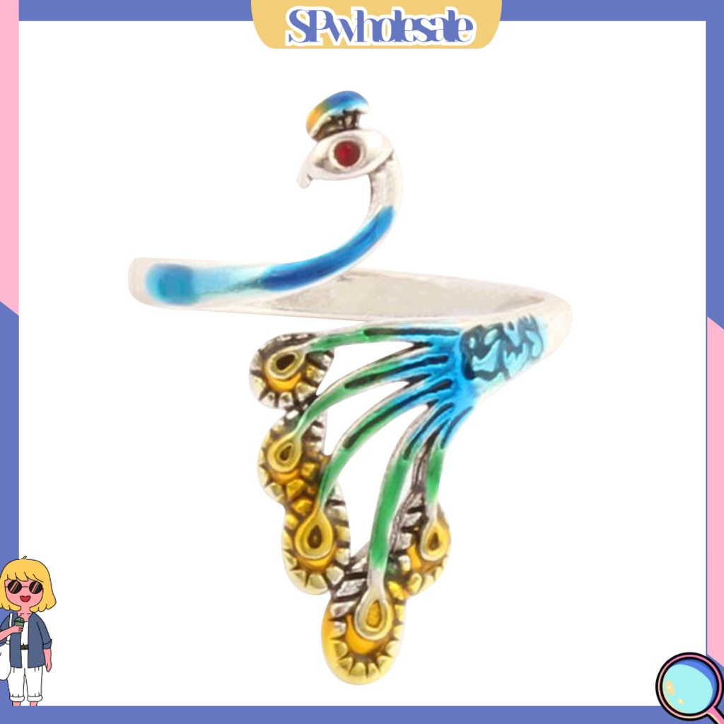 <SPwholesale> Vòng Móc Thêu Thiết Kế Hình Chim Công Có Thể Điều Chỉnh Cho Gia Đình