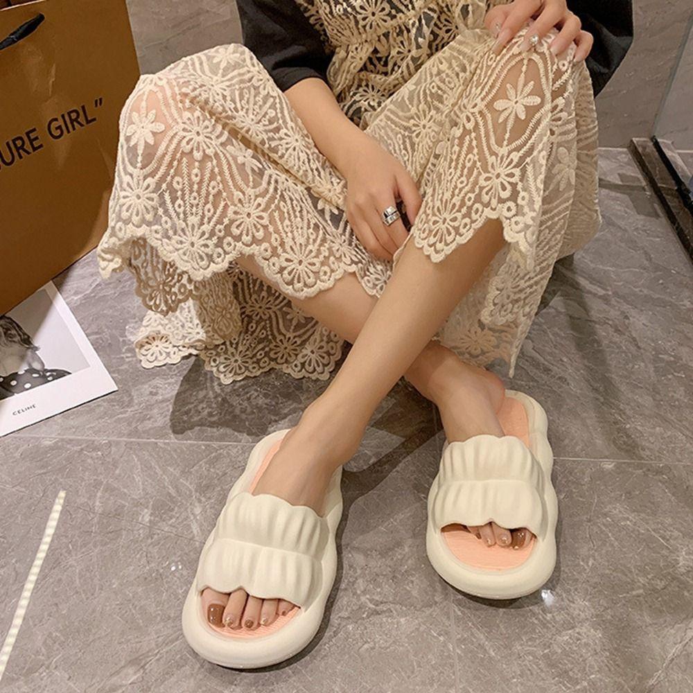 Dép Xỏ Ngón Đế Bằng Thoải Mái Họa Tiết Hoạt Hình Đám Mây Thời Trang Đi Biển Cho Nam Và Nữ