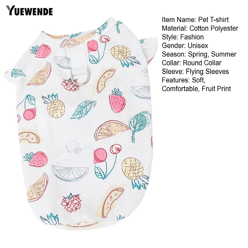 Yue.z Áo Thun Mùa Xuân Hè Cỡ Nhỏ / Vừa / Nhỏ Có Thể Giặt Rửa Cho Thú Cưng
