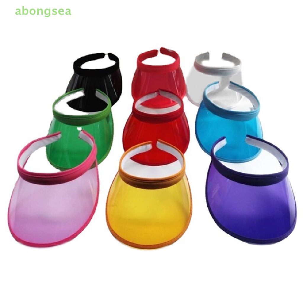 Mũ Lưỡi Trai Chống Nắng Bằng Nhựa PVC Trong Suốt Hở Chóp Chống Tia UV Kiểu Thể Thao Thời Trang Mùa Hè Cho Nam Và Nữ