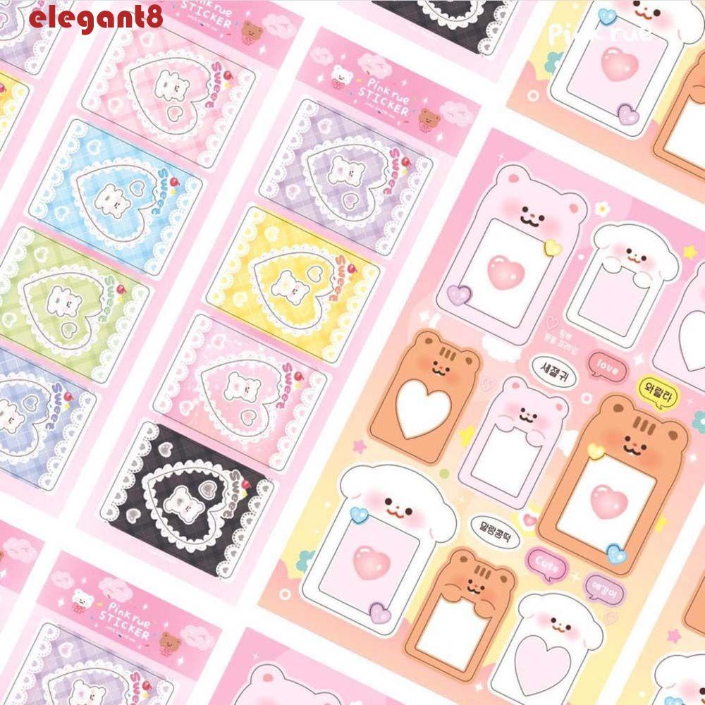 Miếng Dán Trang Trí Khung Ảnh Họa Tiết Trái Tim Kiểu Hàn Quốc Dễ Thương Xinh Xắn