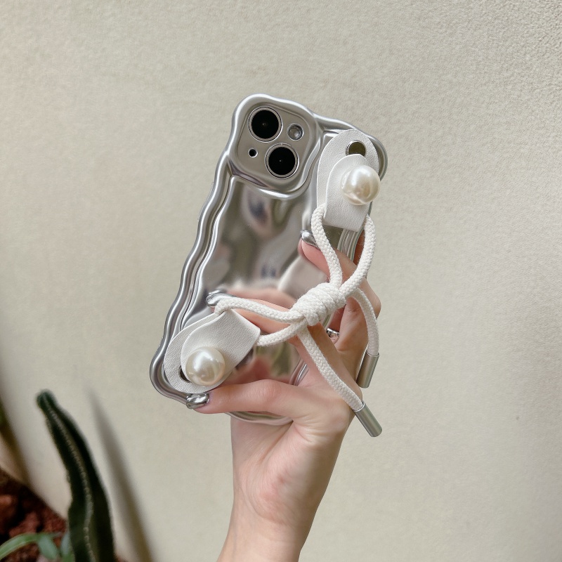 Ốp Điện Thoại Nhám Mạ Điện Có Dây Đeo Cổ Tay Cho iPhone 14promax 13 11 12 12Pro 12Promax 13Pro 13promax 14 14Pro iPhone14Pro