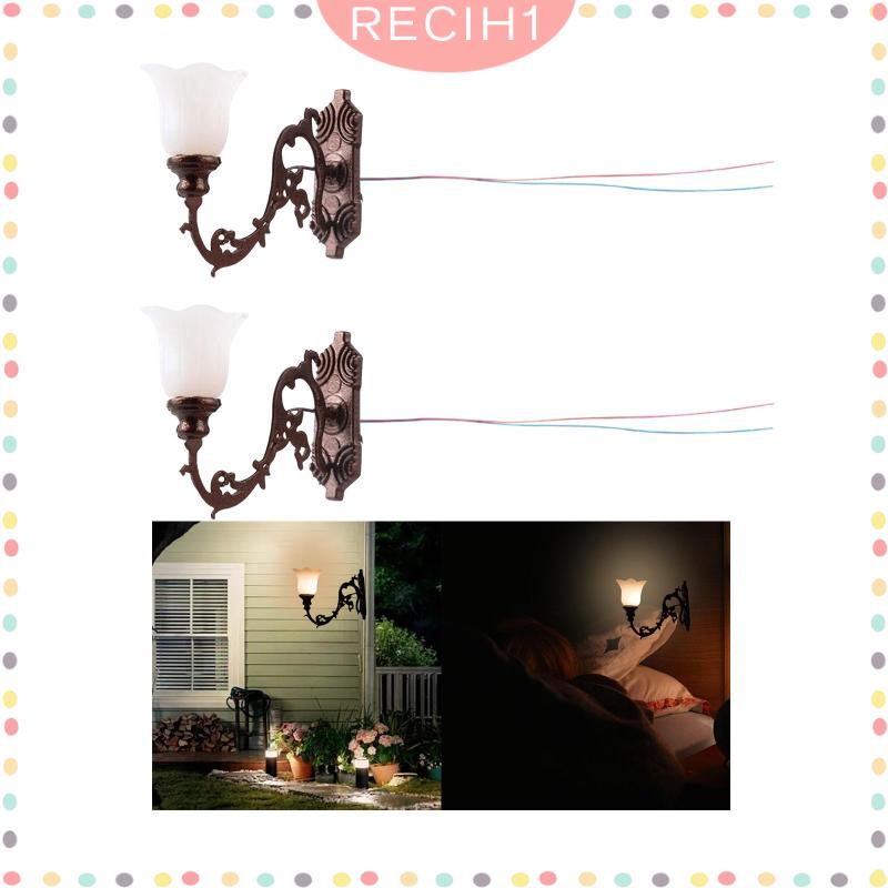 Bộ 2 Đèn Đường Mini 12 Bóng Dùng Trang Trí Nhà Búp Bê