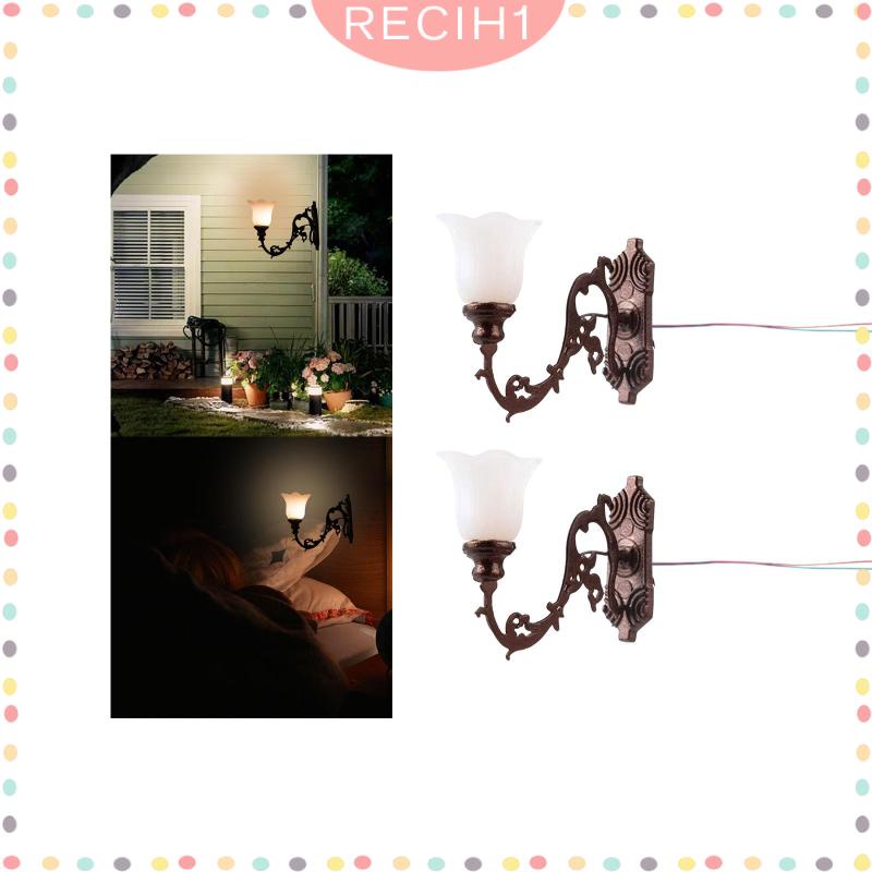 Bộ 2 Đèn Đường Mini 12 Bóng Dùng Trang Trí Nhà Búp Bê