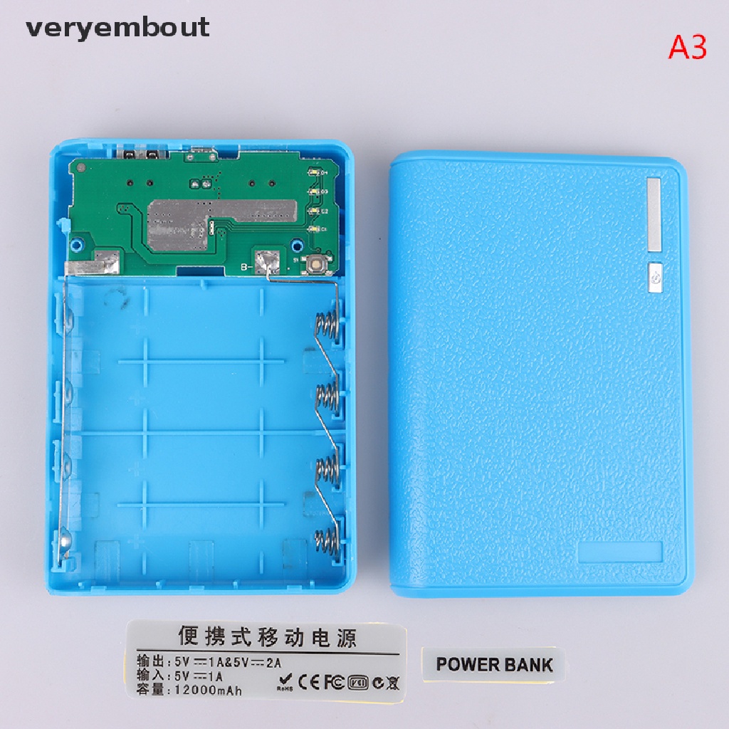 Hộp Đựng Bộ Nguồn 5V Hai Cổng USB Không Hàn 4 * 18650