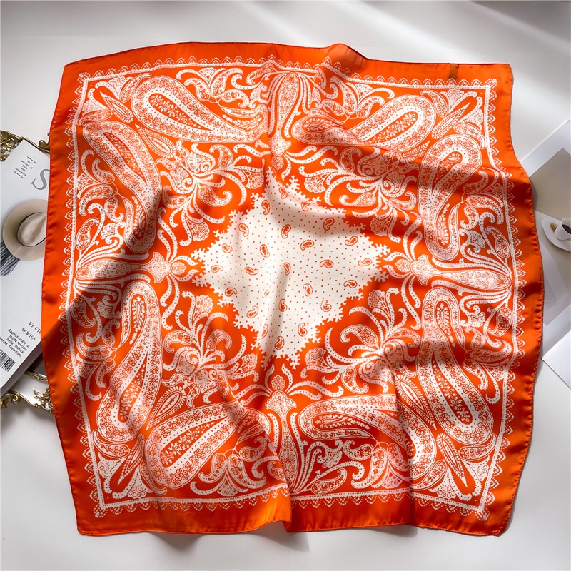 Khăn Choàng Cổ Lụa Vuông In Họa Tiết Paisley Phong Cách Âu Mỹ Cổ Điển Thời Trang Xuân Hè Mới