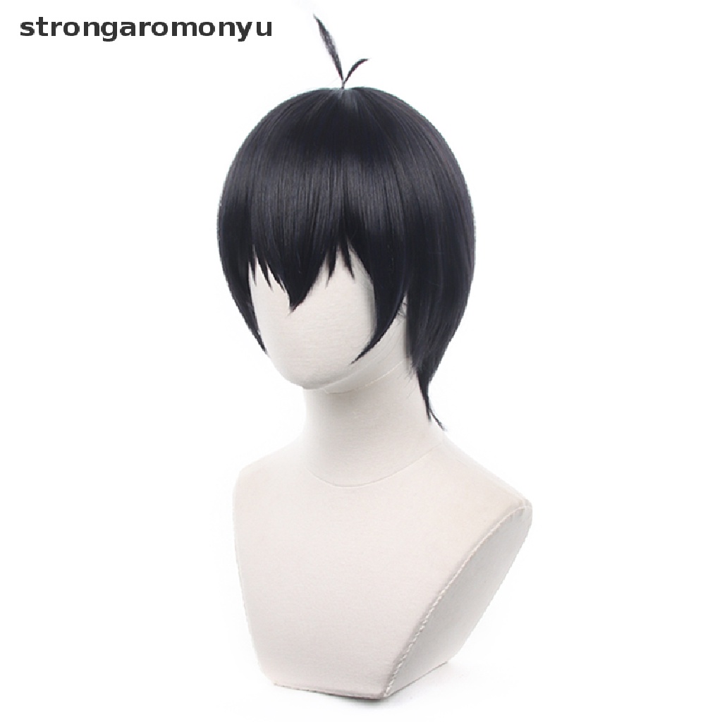Bộ Tóc Giả Ngắn Màu Đen Bằng Sợi Tổng Hợp Kháng Nhiệt Hóa Trang Nhân Vật Isagi Yoichi
