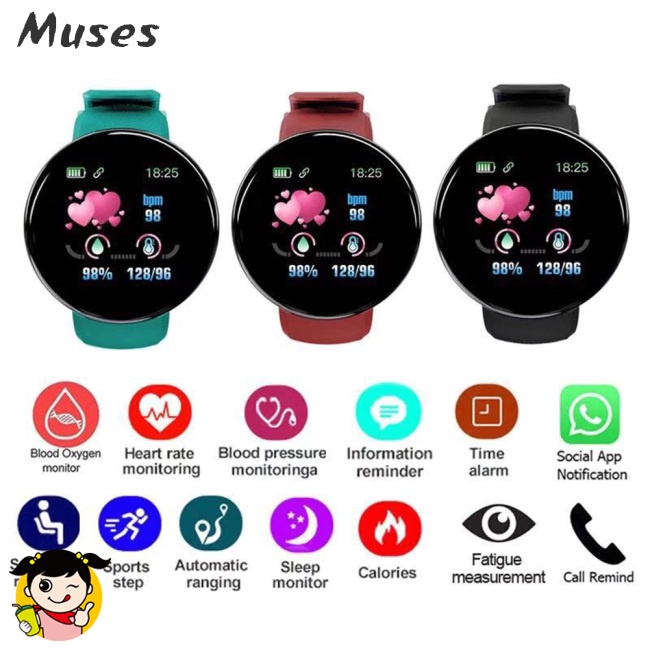 Đồng Hồ Thông Minh Màn Hình Màu 1.3-inch Chống Thấm Nước Ip65 Chuyên Dụng Cho Nam Và Nữ